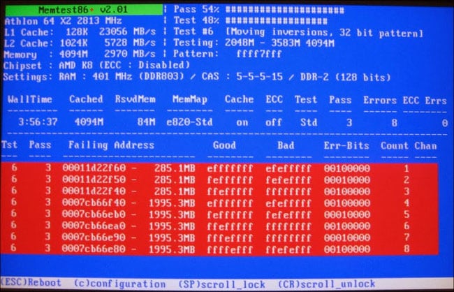 “使用MemTest86实用程序检查RAM”
