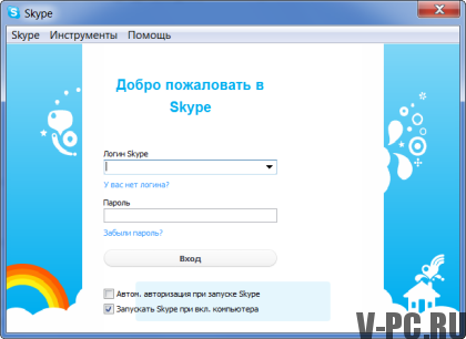 “在PC上输入Skype”